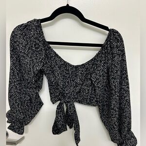 Tie Flower Crop Top
